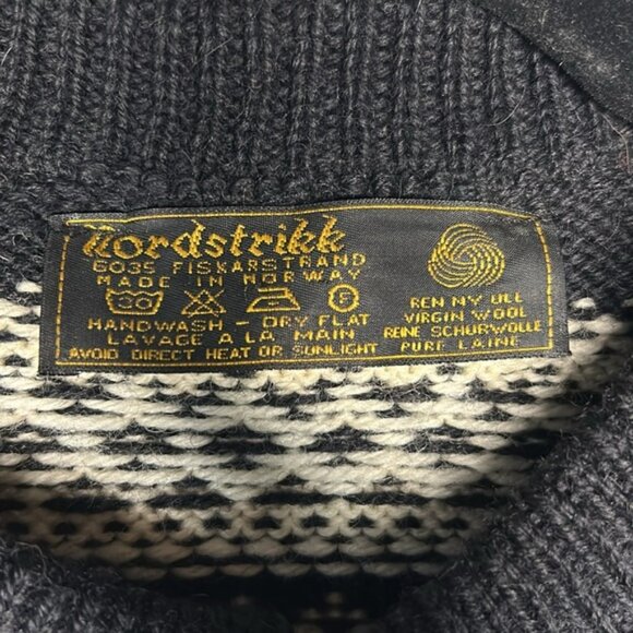 NORDSTRIKK  multi colored 100% Wool cardigan sweater. Unisex Men’s L Women’s  XL - Picture 10 of 10